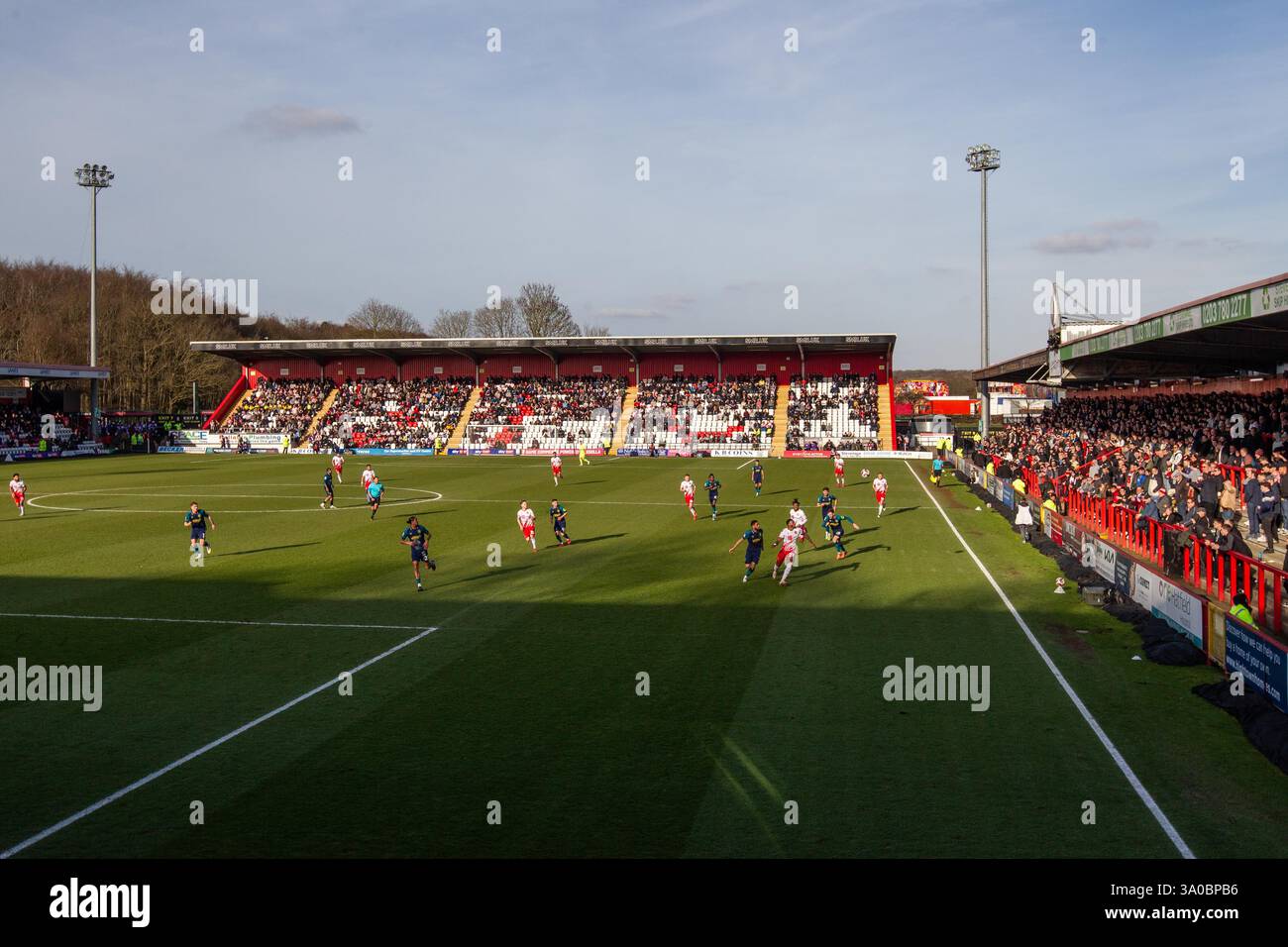 Vue générale pendant le match du stade Lamex du Stevenage Football Club Banque D'Images