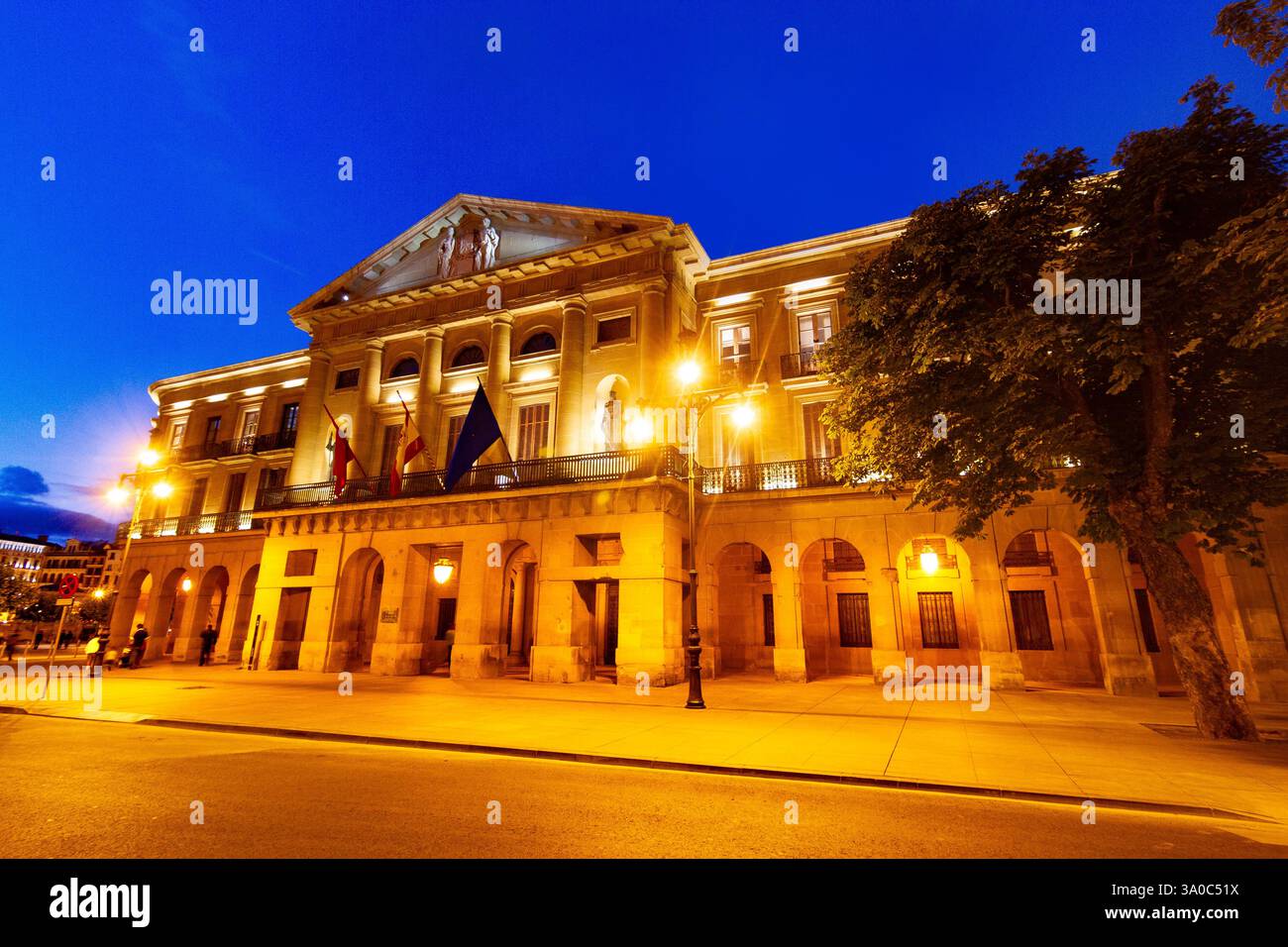 Palais Navarre. XIX siècle. Pampelune. Banque D'Images