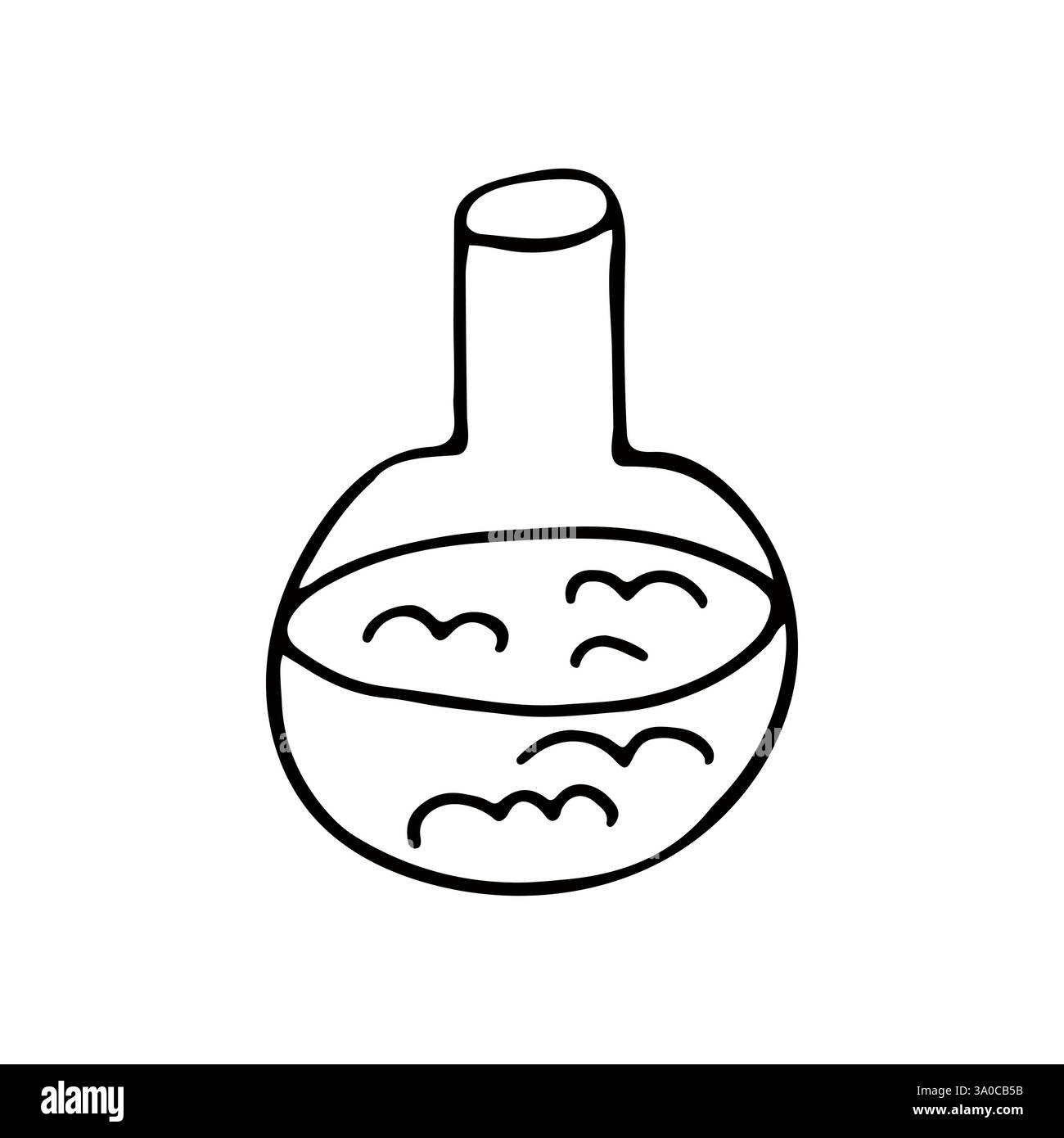 Élément de décor, scrapbooking. Potion. Illustration d'Halloween dans le style de dessin à la main. Élément de votre conception, icône mignonne, signe, symbole, épingle Illustration de Vecteur