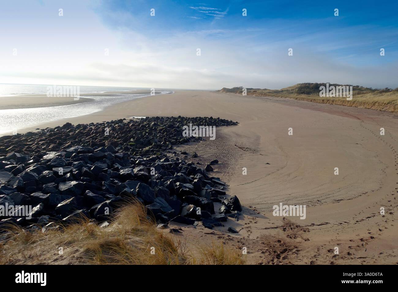 Barry Buddon Beach Banque D'Images