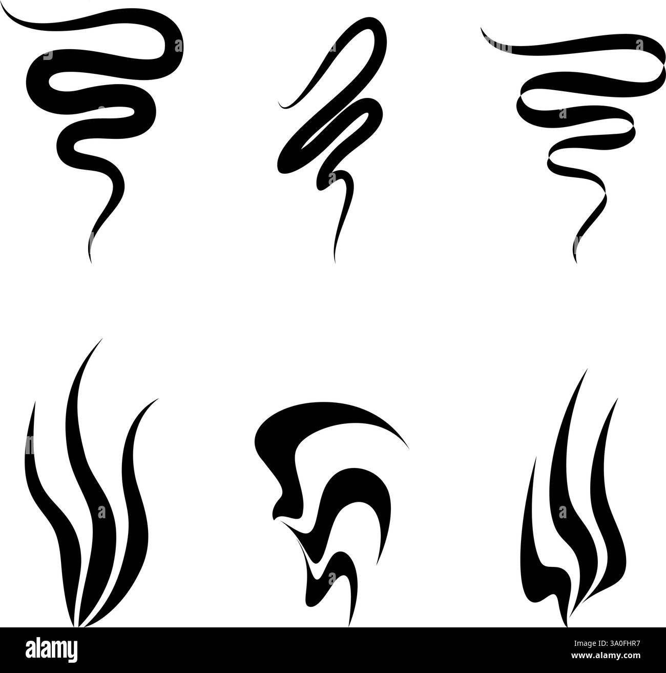 Ensemble d'éléments décoratifs asymétriques - dentelle Mandala dans le style Zentangle. Fleurs stylisées pour la conception, ou tatouage sur fond blanc Illustration de Vecteur