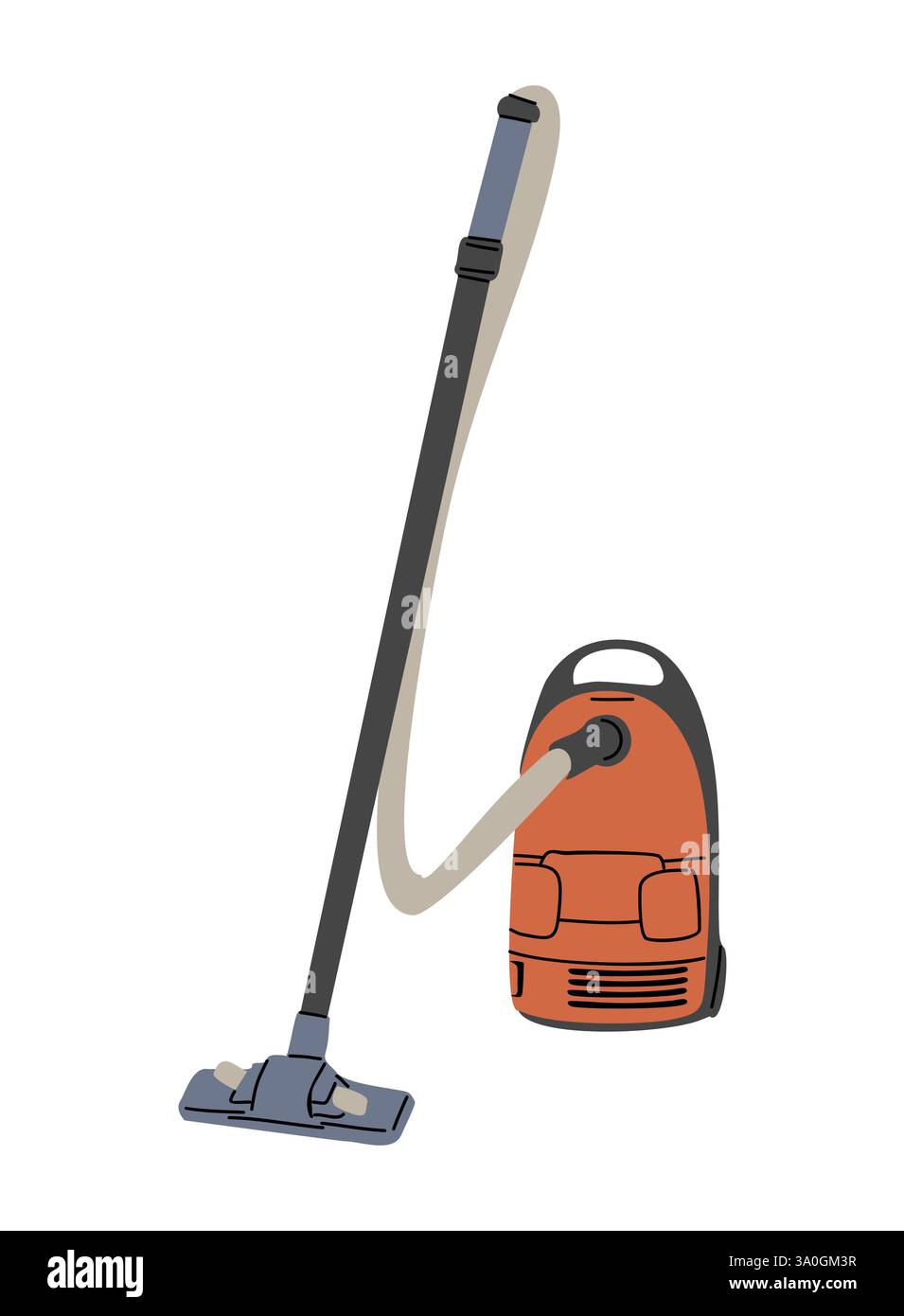 Un dessin caricatural d'un aspirateur Illustration de Vecteur