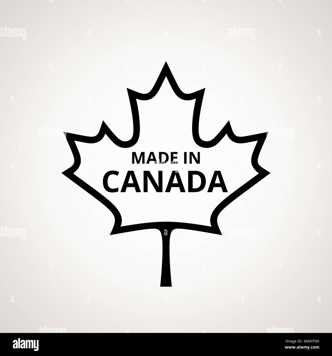 Fabriqué au Canada - feuille d'érable du drapeau canadien Illustration de Vecteur