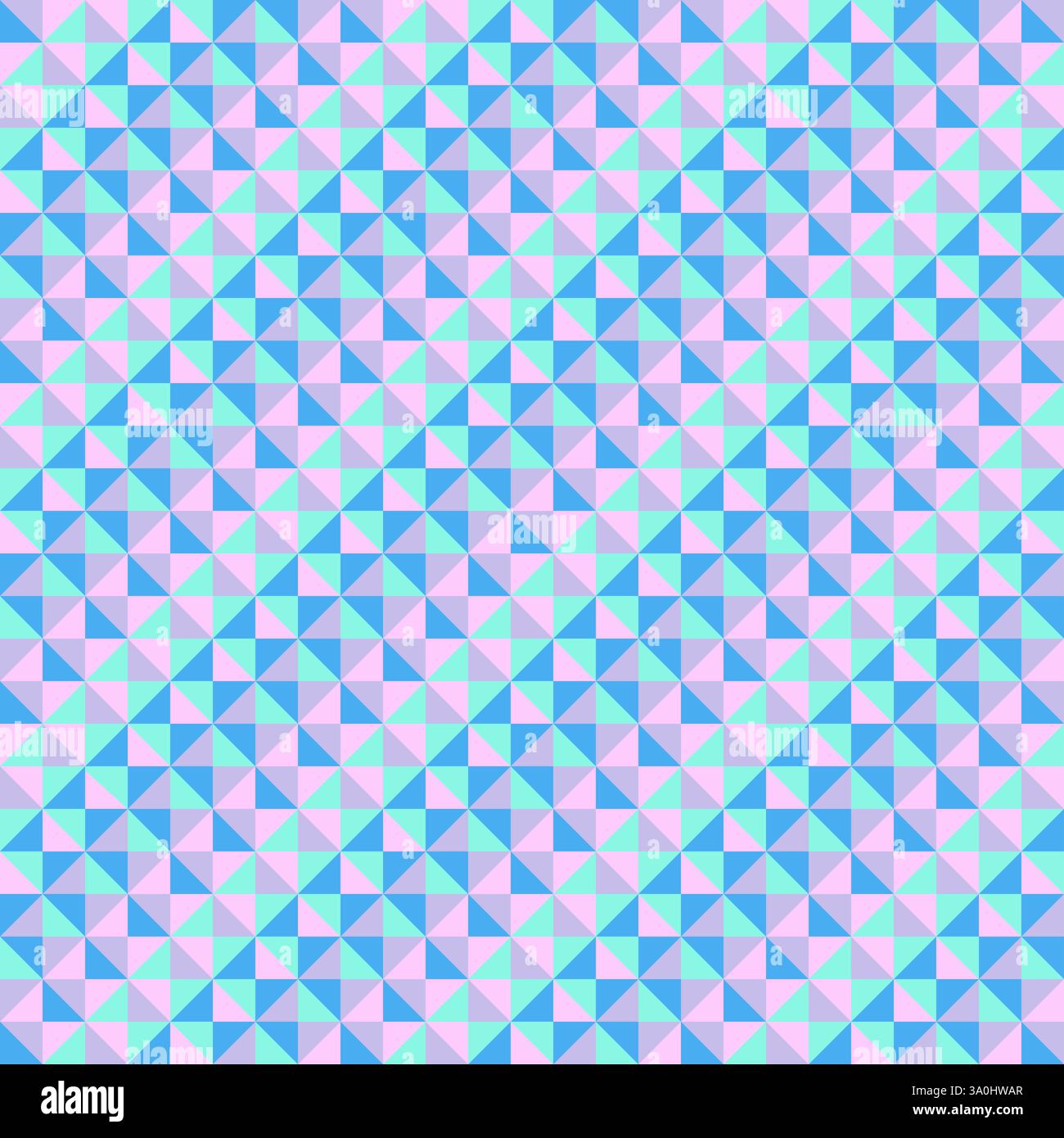 Motif mosaïque créé par des triangles bleu, lilas, rose et turquoise pâle Banque D'Images
