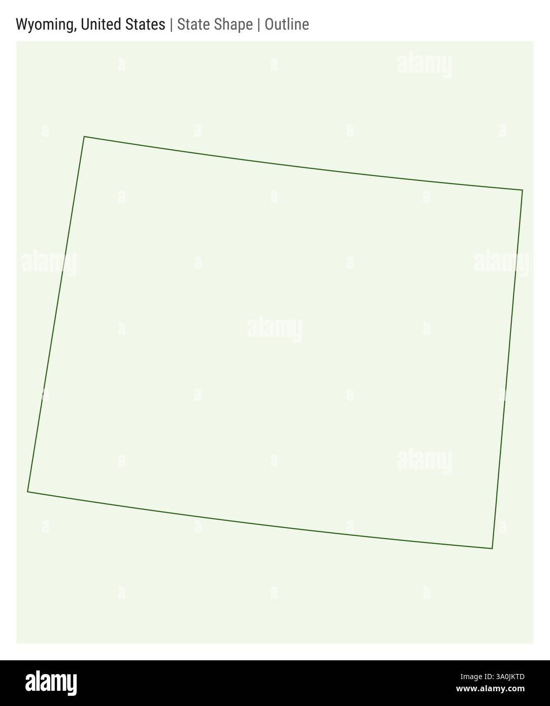 Wyoming, États-Unis. Carte vectorielle simple. Forme d'état. Style de contour. Frontière du Wyoming. Illustration vectorielle. Illustration de Vecteur