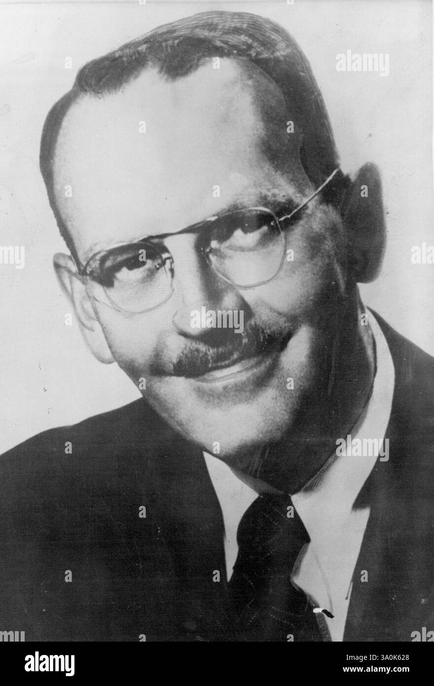 John Benjamin, Research Retail Traders assoc de Nouvelle-Galles du Sud. 23 juin 1955. Banque D'Images