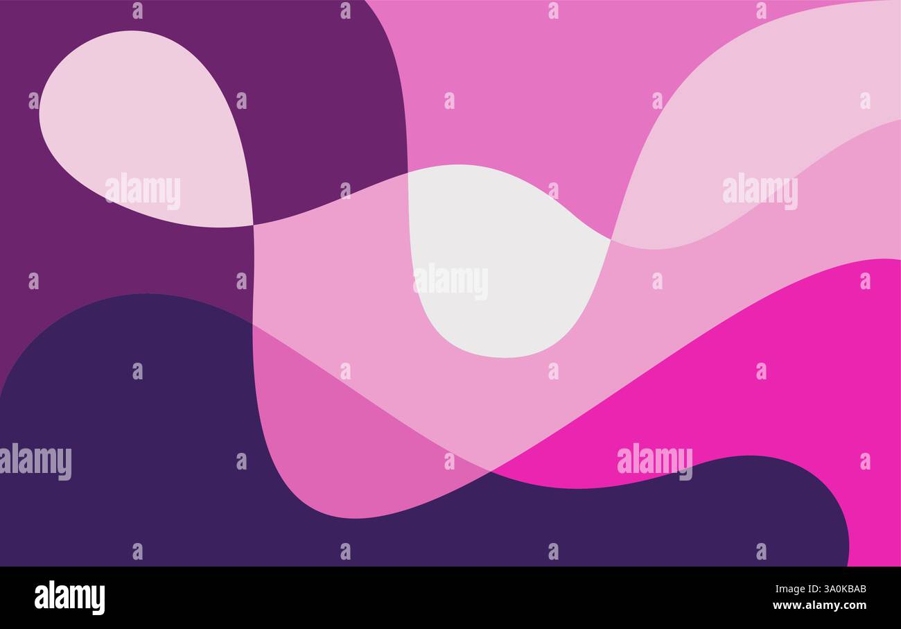 Fond géométrique ondulé. La couleur violette tendance forme la composition Illustration de Vecteur