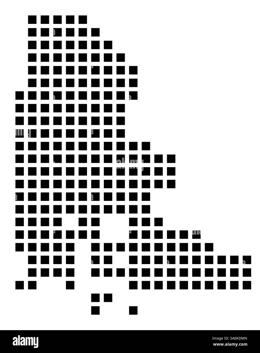 Symbole carte de la ville Fort Smith (Arkansas) montrant la ville avec un motif de seulement quelques carrés noirs Illustration de Vecteur