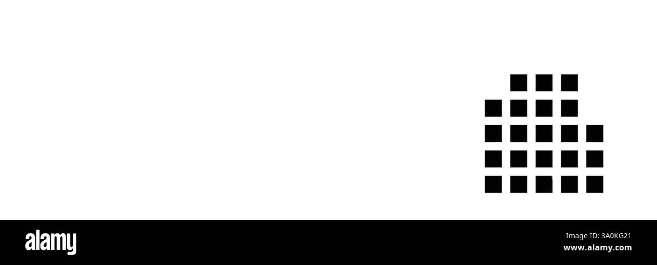 Symbole carte de la ville San Francisco (Californie) montrant la ville avec un motif de seulement quelques carrés noirs Illustration de Vecteur