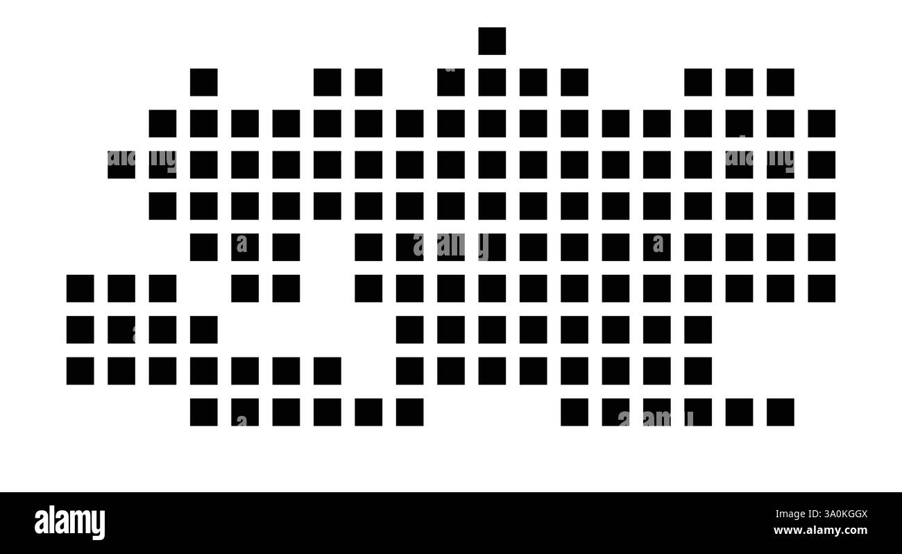 Symbole carte de la ville Sud San Francisco (Californie) montrant la ville avec un motif de seulement quelques carrés noirs Illustration de Vecteur