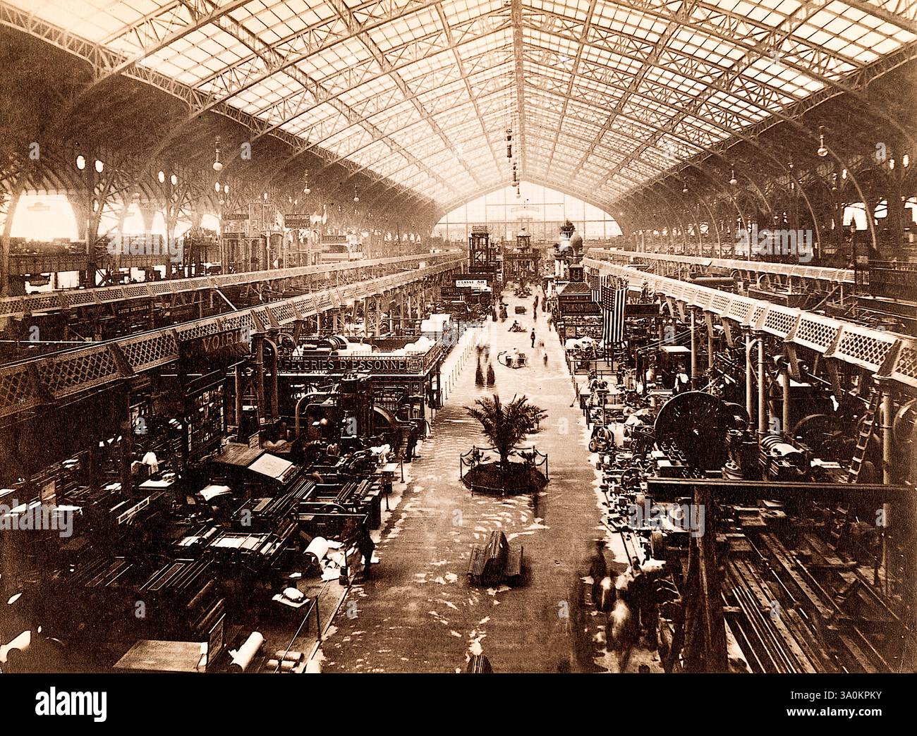 France Paris Universal exposition - 1889 - Palais des Macines Banque D'Images France Paris Universal exposition - 1889 - Palais des Macines Banque D'Images