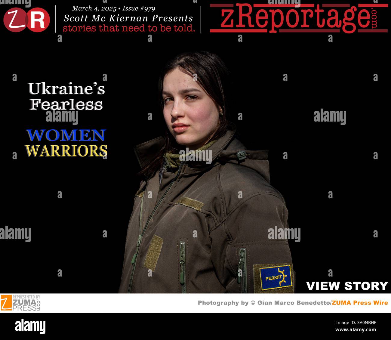 zReportage.com numéro #979 histoire de la semaine : publié MARDI 4 mars 2025: "LES FEMMES GUERRIÈRES sans terreur de l'Ukraine" par le photographe Gian Marco Benedetto, lauréat d'un prix ZUMA Press : L'appel à la lutte pour la liberté est répondu par les femmes ukrainiennes, qui trouvent leur force et leur courage. En Ukraine, la conscription n'est obligatoire que pour les hommes. Malgré cela, plus de 45 000 femmes ont volontairement rejoint les forces armées ukrainiennes et servent actuellement aux côtés des hommes. Depuis l'invasion à grande échelle de l'Ukraine par la Russie en 2022, les organisations de défense des droits des femmes et les femmes dirigeantes ont fourni des humani Banque D'Images