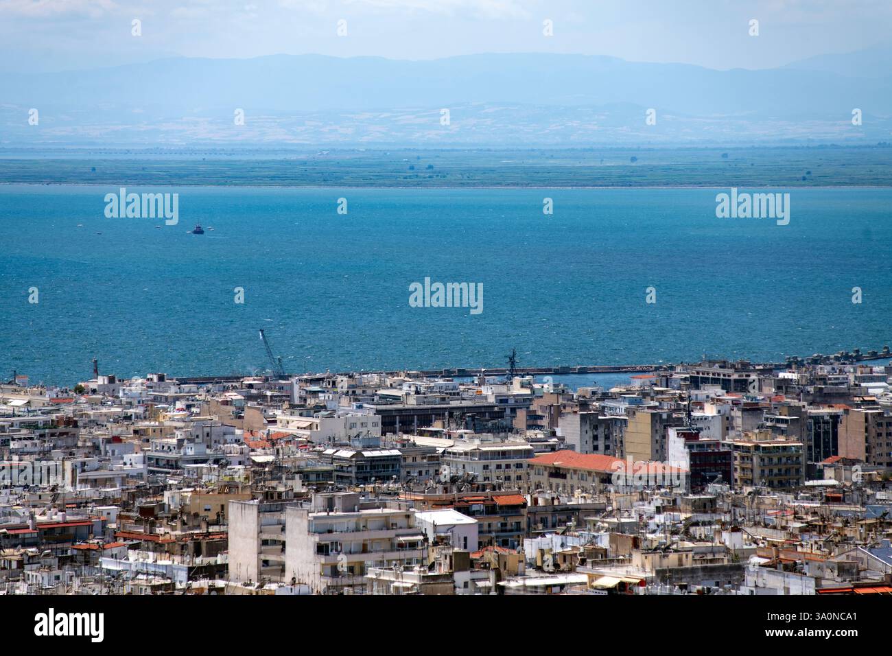 Thessalonique : vue panoramique sur le golfe Thermaic. Grèce Banque D'Images