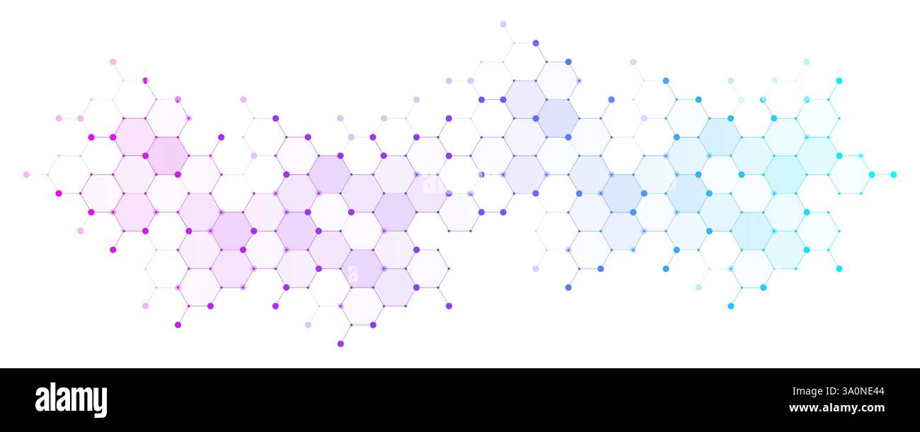 Soins de santé modernes ou conception de fond médical. Concept d'innovation en soins de santé. Bannière Web d'en-tête horizontale. Fond géométrique abstrait avec Illustration de Vecteur