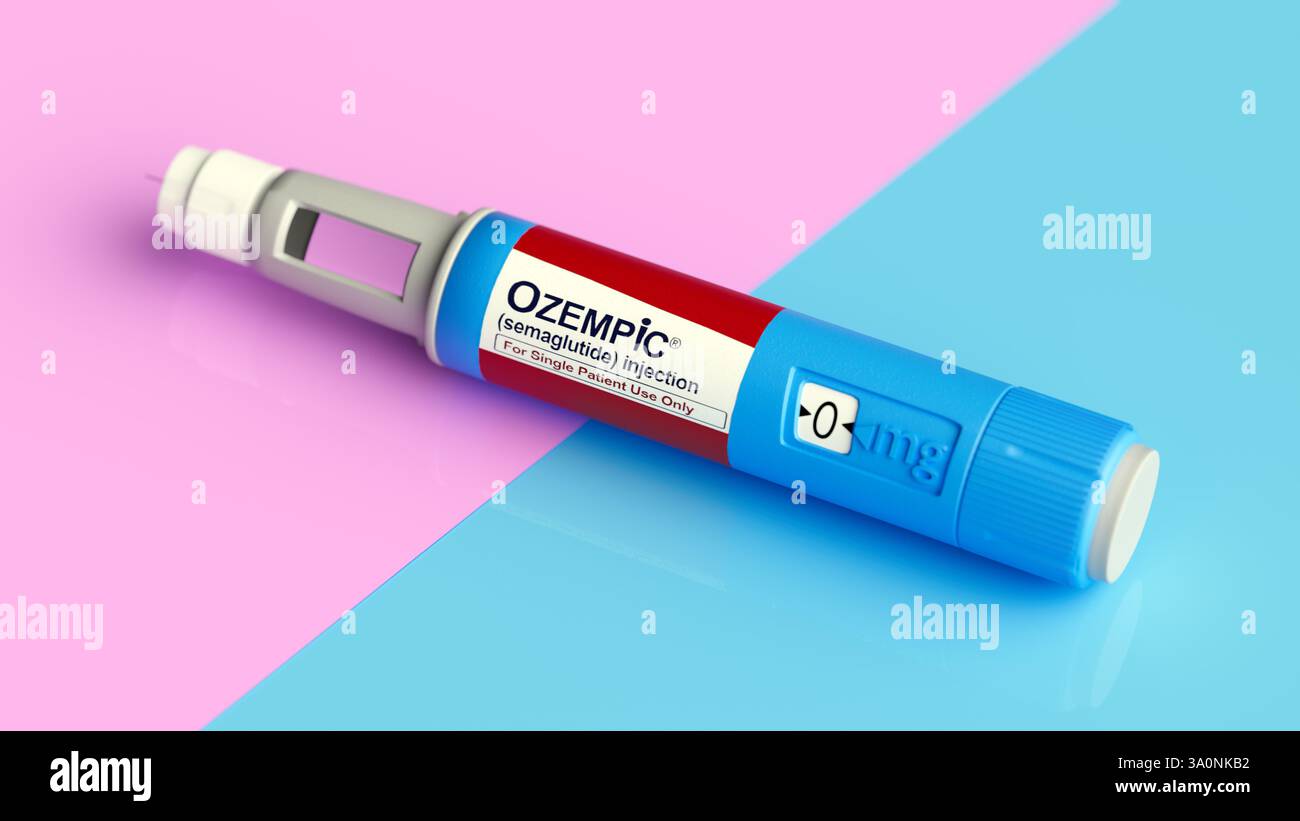 Illustration d'un stylo prérempli de semaglutide médicament contre le ...