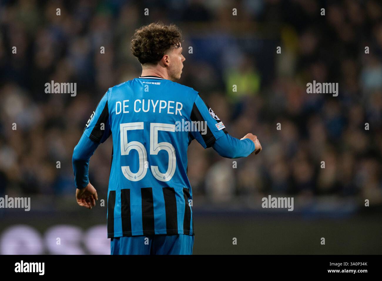 Belgique. 05 mars 2025. Maxim de Cuyper de Bruges lors de l'UEFA Champions League 2024/25, Round of 16, match d'une jambe entre le Club Brugge KV et l'Aston Villa FC au Jan Breydelstadion à Bruges, Belgique, le 4 mars 2025 (photo Andrew SURMA/ crédit : Sipa USA/Alamy Live News Banque D'Images
