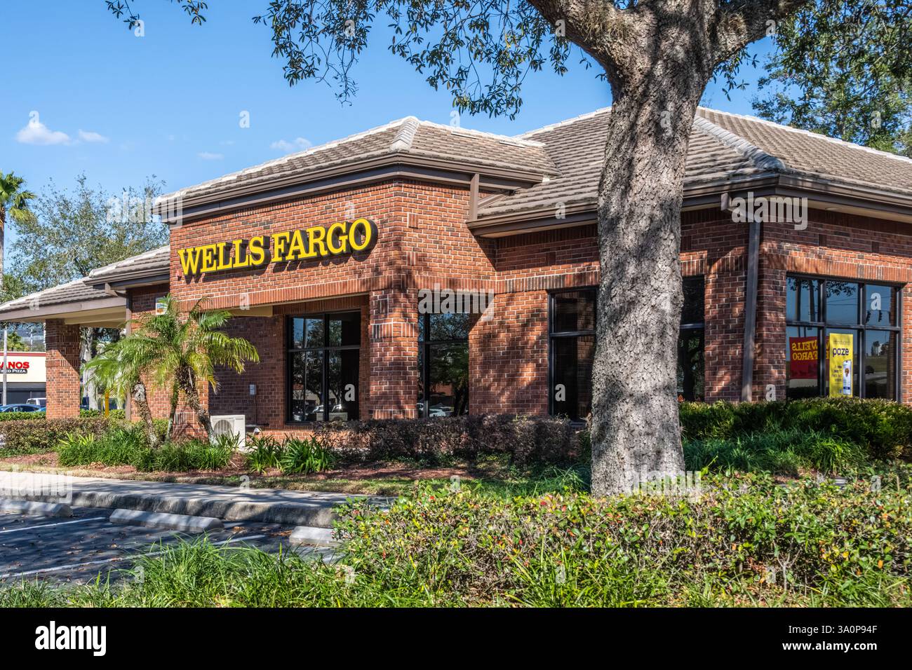 Succursale de la banque Wells Fargo à Clermont, Floride. (ÉTATS-UNIS) Banque D'Images