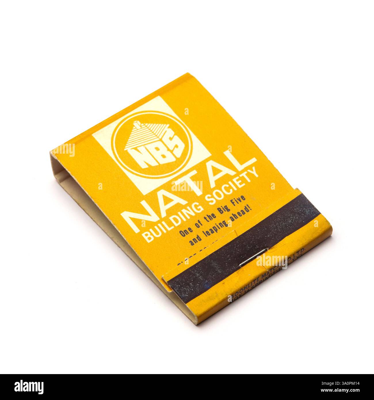 Vintage matches Matchbook annonçant la Natal Building Society Banque D'Images