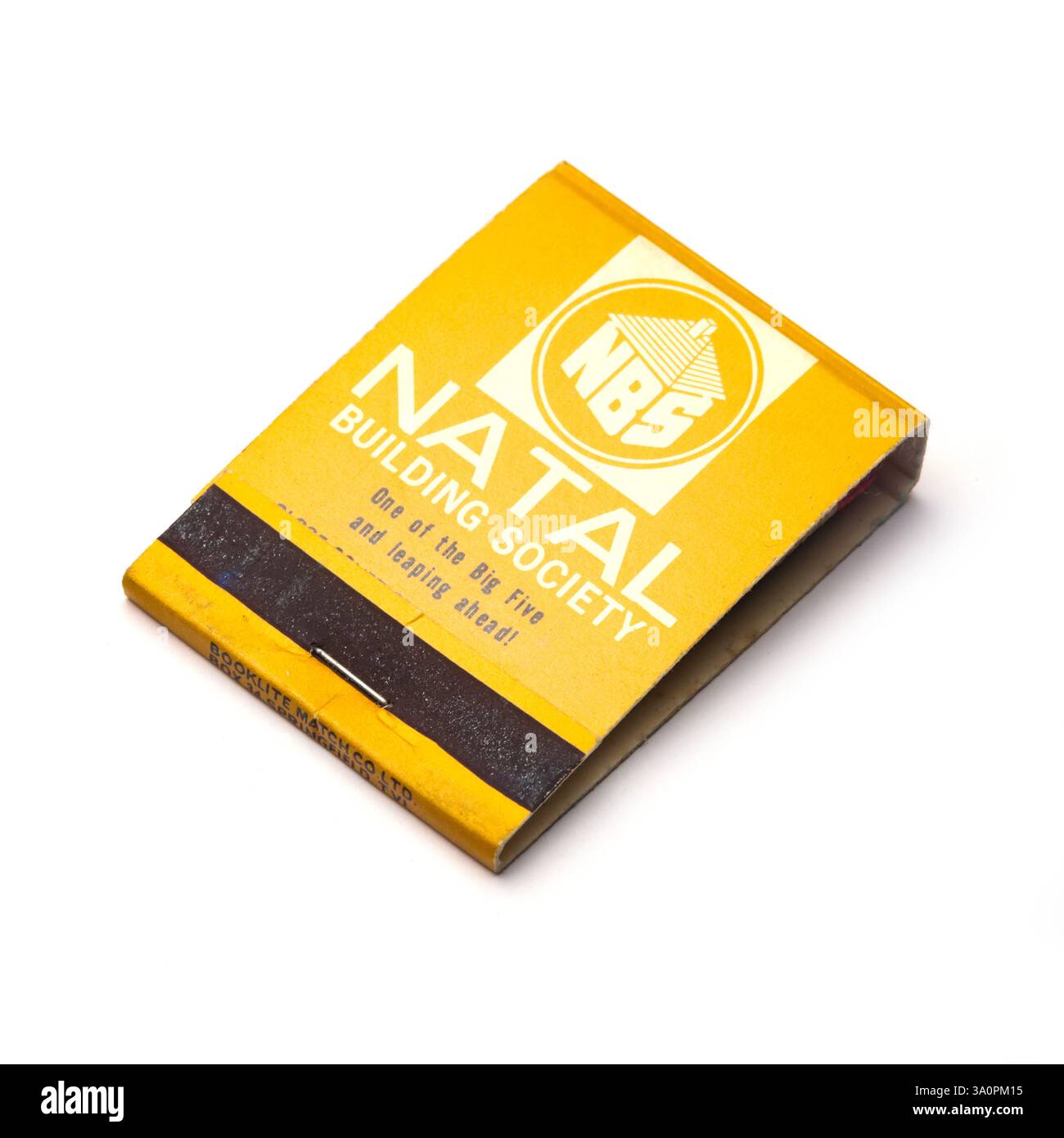 Vintage matches Matchbook annonçant la Natal Building Society Banque D'Images