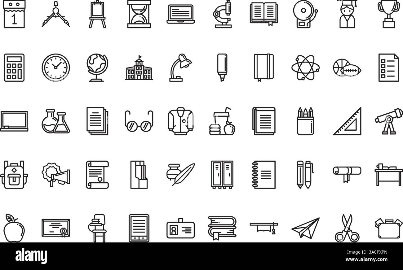 Collection d'icônes vectorielles de haute qualité avec contour modifiable. Idéal pour les projets professionnels et créatifs. Illustration de Vecteur
