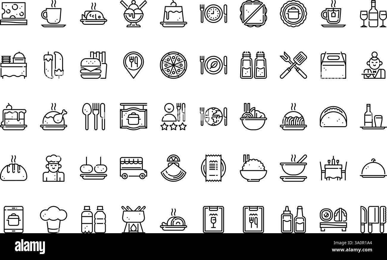 Collection d'icônes vectorielles de haute qualité avec contour modifiable. Idéal pour les projets professionnels et créatifs. Illustration de Vecteur