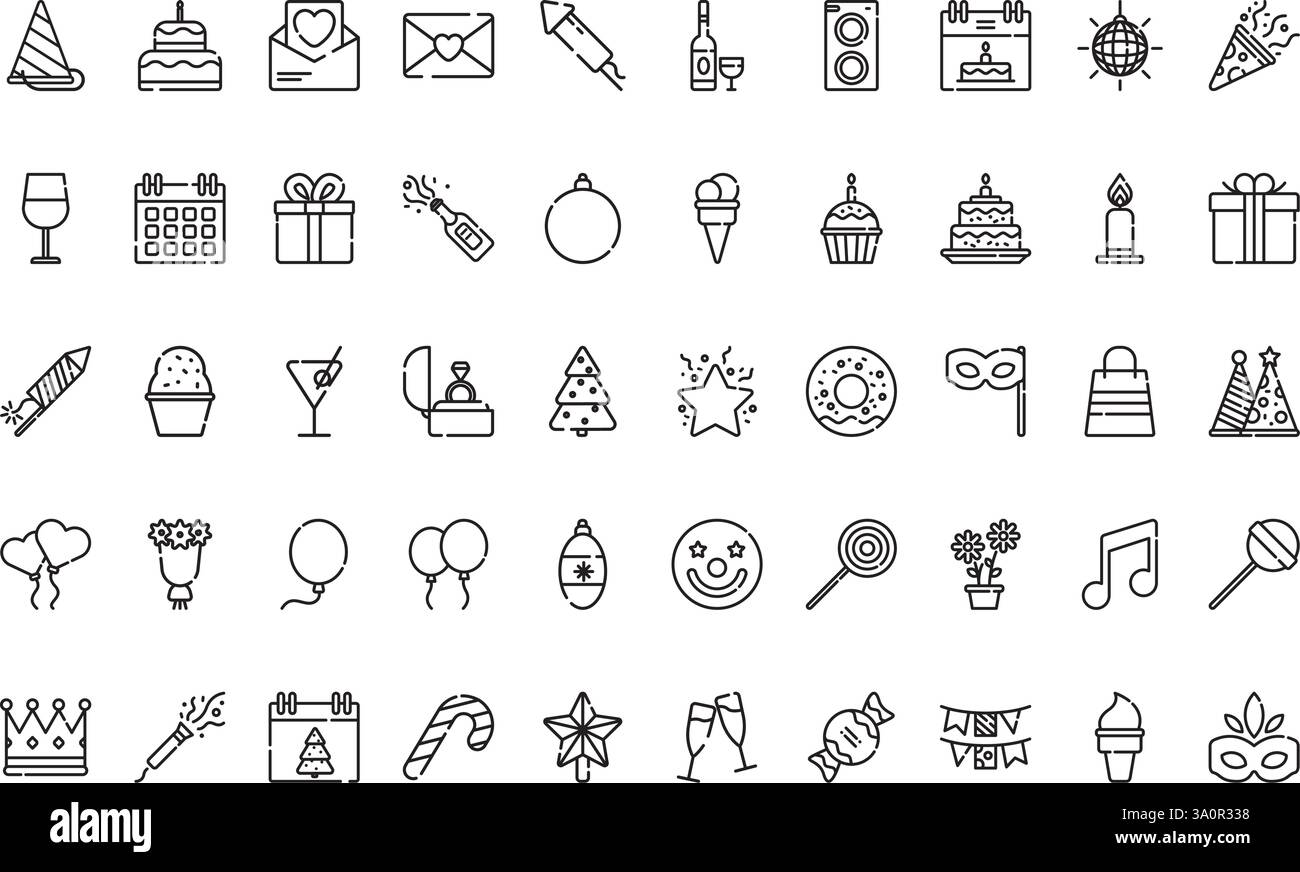 Collection d'icônes vectorielles de haute qualité avec contour modifiable. Idéal pour les projets professionnels et créatifs. Illustration de Vecteur