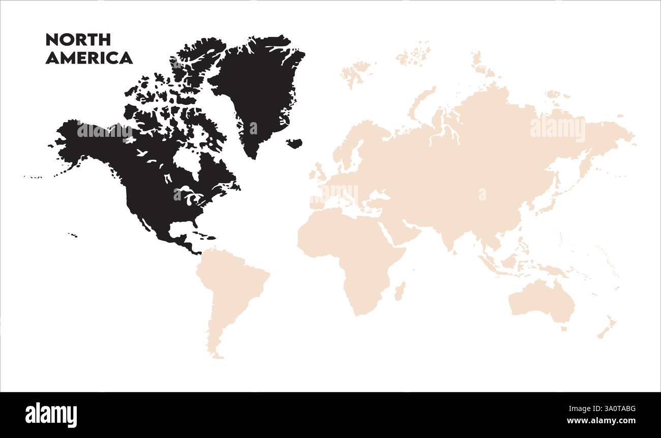 Carte de l'Amérique du Nord, surlignée sur la carte du monde, Amérique du Nord sur la carte du monde, vue satellite, position de l'Amérique du Nord sur le globe. Illustration de Vecteur Carte de l'Amérique du Nord, surlignée sur la carte du monde, Amérique du Nord sur la carte du monde, vue satellite, position de l'Amérique du Nord sur le globe. Illustration de Vecteur