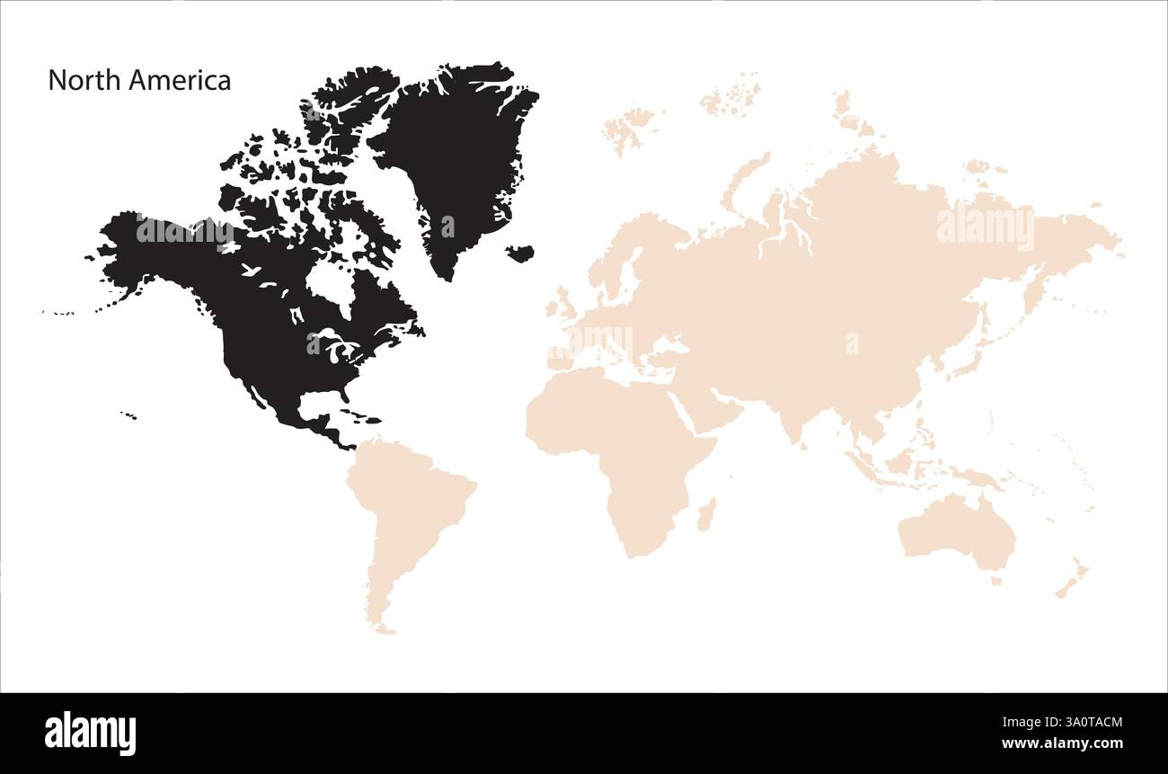 Carte de l'Amérique du Nord, surlignée sur la carte du monde, Amérique du Nord sur la carte du monde, vue satellite, position de l'Amérique du Nord sur le globe. Illustration de Vecteur Carte de l'Amérique du Nord, surlignée sur la carte du monde, Amérique du Nord sur la carte du monde, vue satellite, position de l'Amérique du Nord sur le globe. Illustration de Vecteur