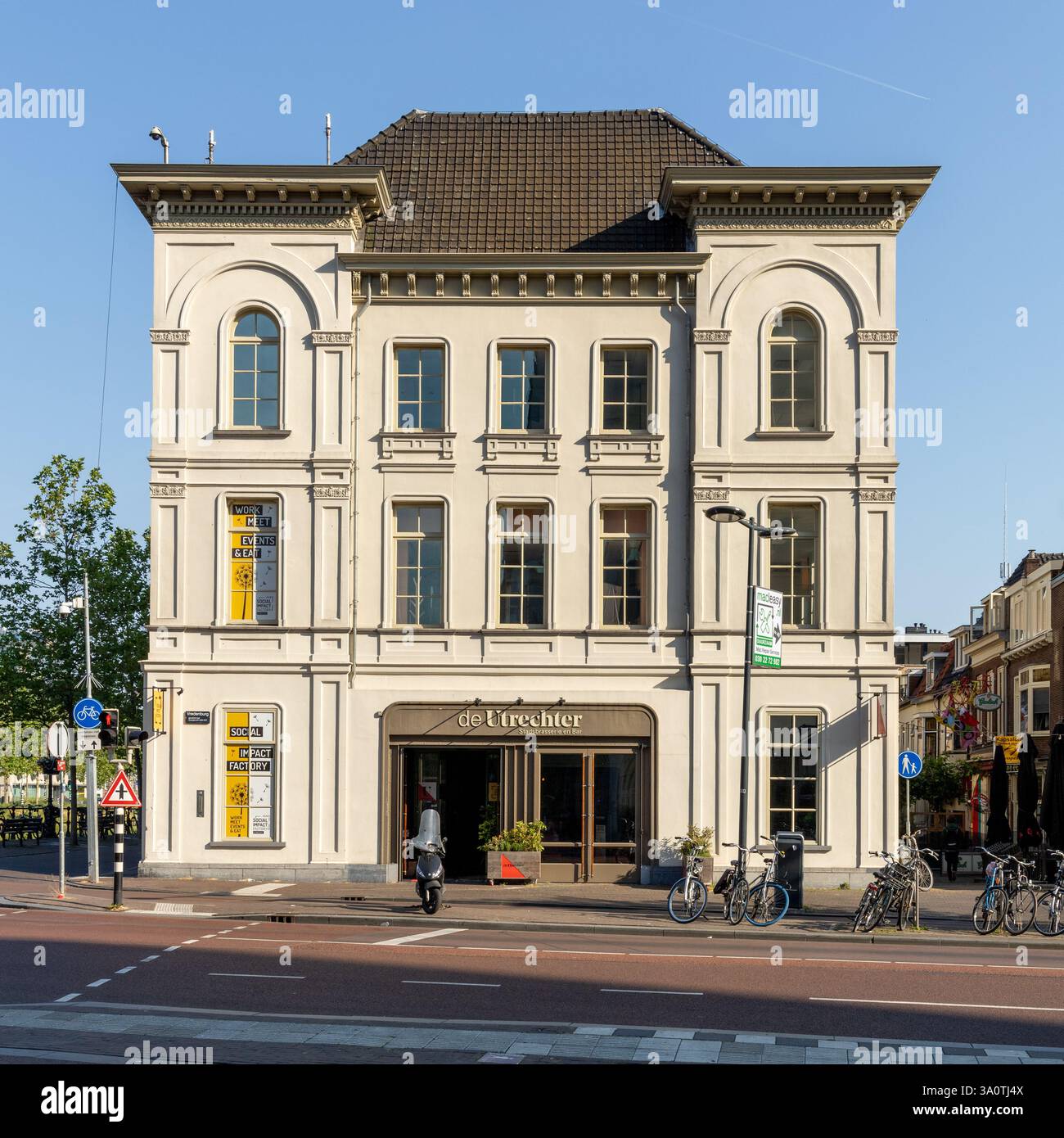 Bâtiment de Utrechter. Brasserie de ville dirigée par trois partenaires Maurits Tofohr, Jonathan Morris et Hans Kempers. Banque D'Images