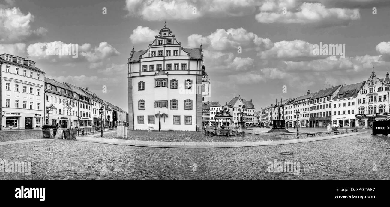 Wittenberg, Allemagne - 25 mars 2016 : la place principale de Luther City Wittenberg en Allemagne. Wittenberg est un site classé au patrimoine mondial de l'UNESCO. Banque D'Images