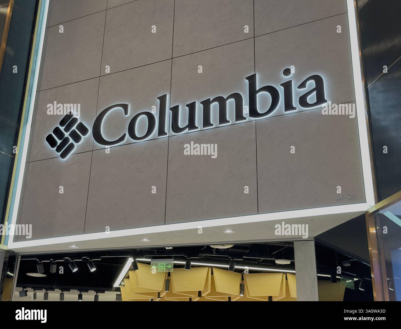 Chongqing, Chine - 5 décembre 2023 : magasin Columbia Sportswear Banque D'Images