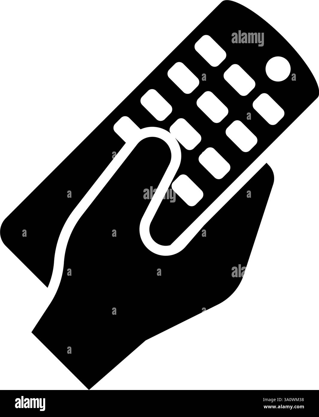 Icône vectorielle d'une main saisissant une télécommande pour une interaction numérique intuitive. Illustration de Vecteur