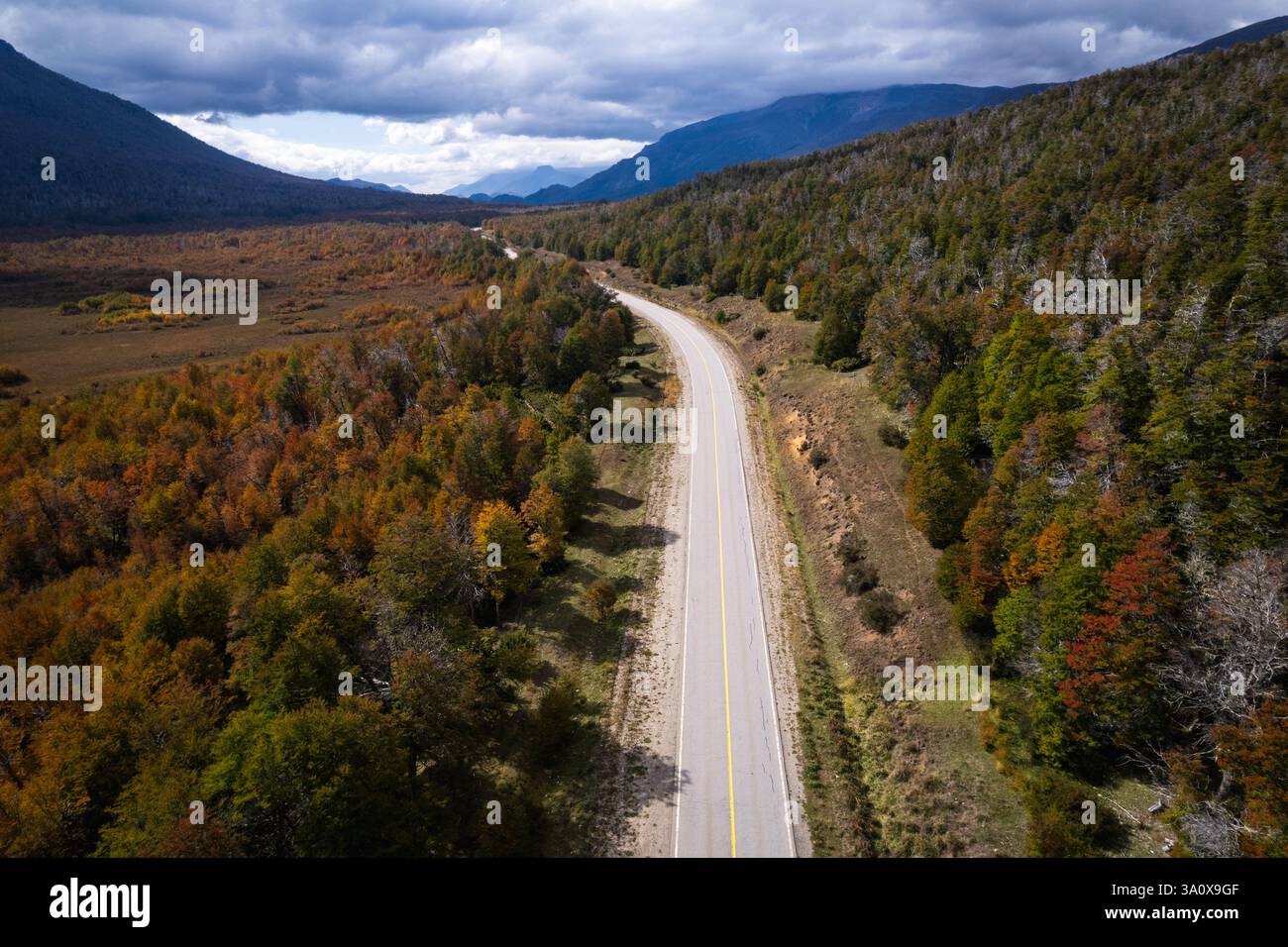 Belle route 40 en Argentine escortant les montagnes des Andes en autmn Banque D'Images