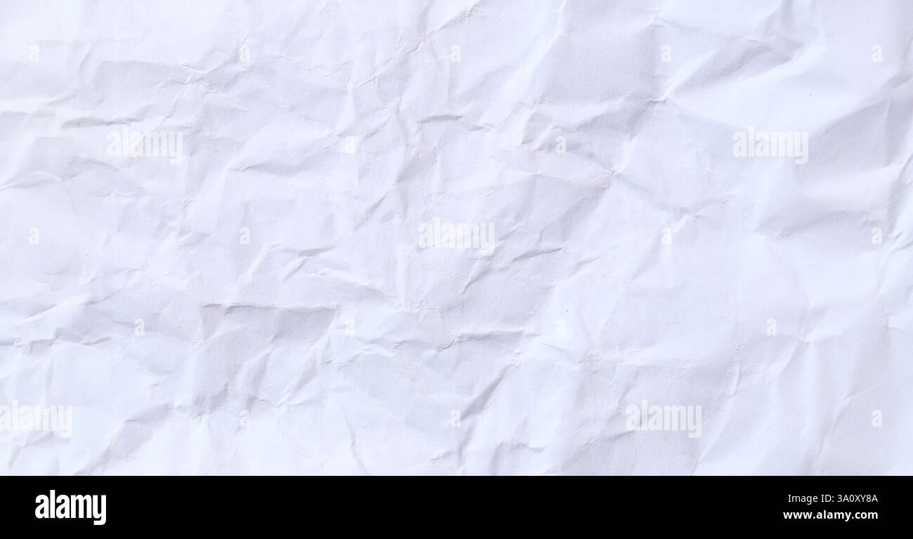 Fond de papier d'art blanc froissé pour concevoir votre concept de texture. Banque D'Images