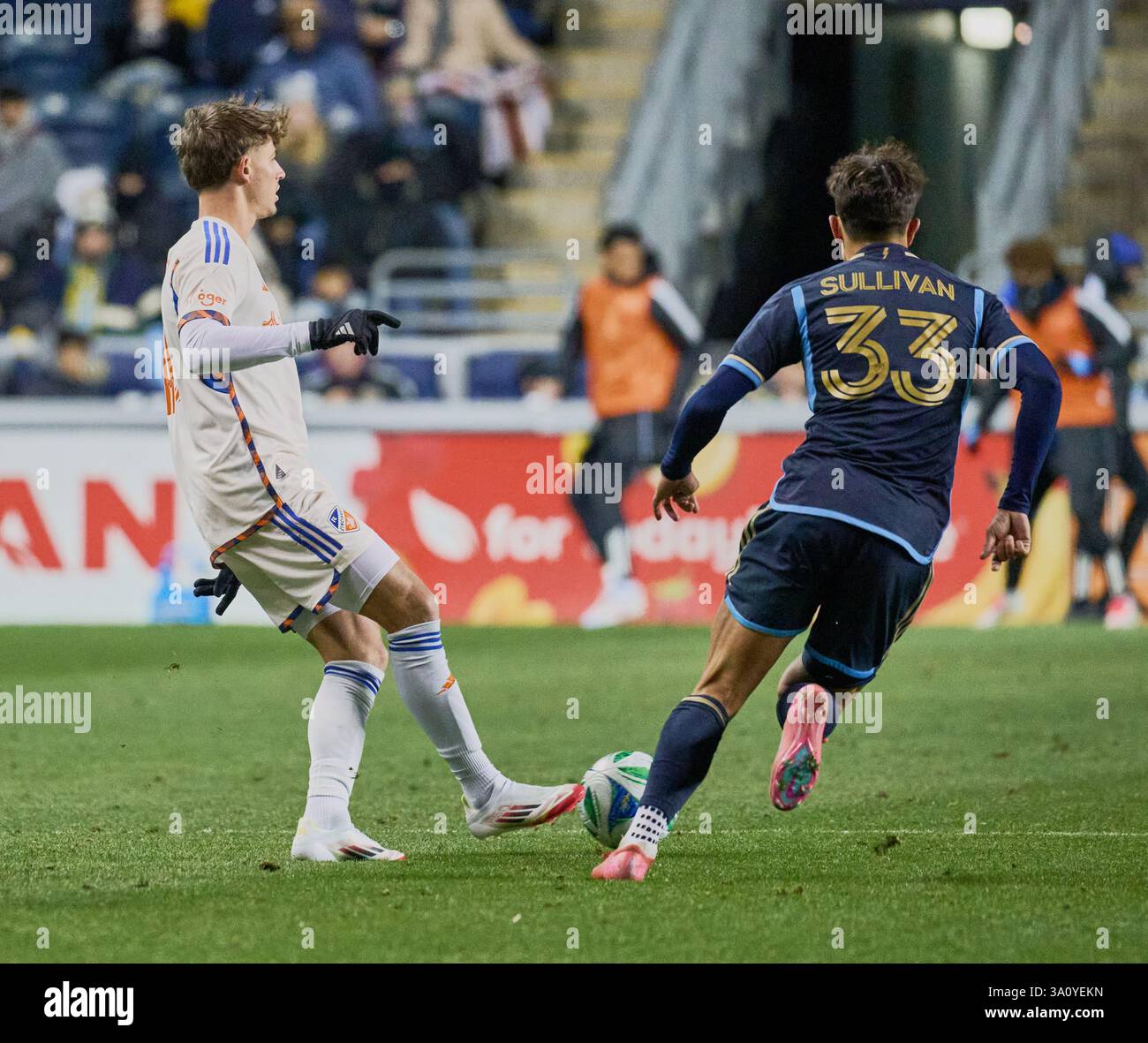 CHESTER, PA, USA - 1er MARS 2025 : match MLS entre Philadelphia Union et le FC Cincinnati. ***USAGE ÉDITORIAL SEULEMENT*** Banque D'Images