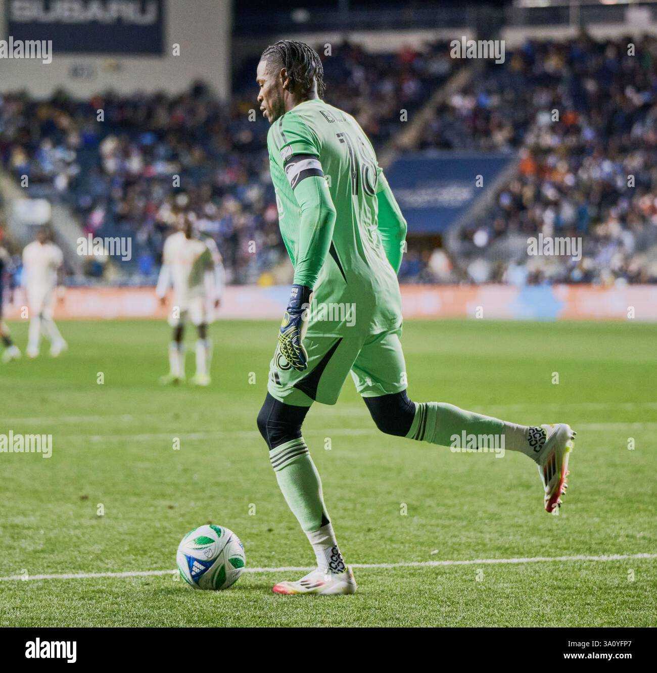 CHESTER, PA, USA - 1er MARS 2025 : match MLS entre Philadelphia Union et le FC Cincinnati. ***USAGE ÉDITORIAL SEULEMENT*** Banque D'Images