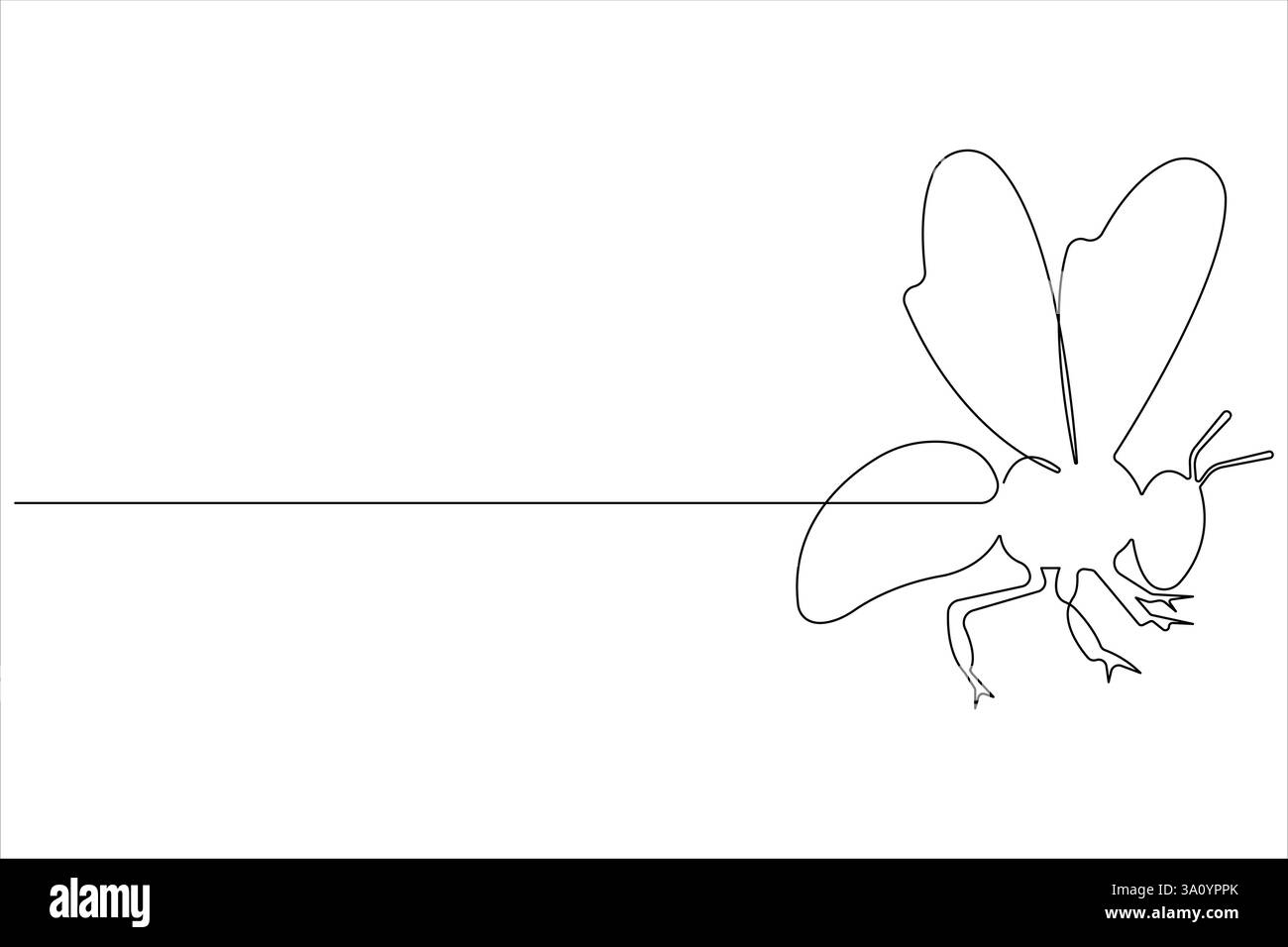 Dessin d'art continu d'une ligne de concept d'art d'abeille de miel illustration pour vecteur de ligne simple d'abeille de miel Illustration de Vecteur
