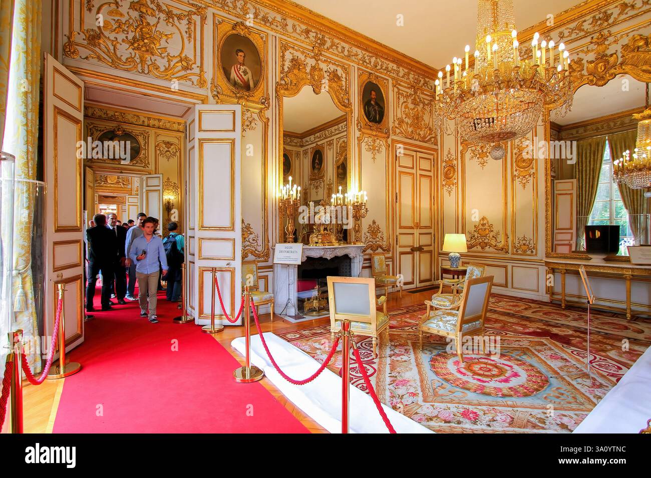Salle de portrait dans le Palais de l'Élysée alias Hôtel d'Evreux, la ...