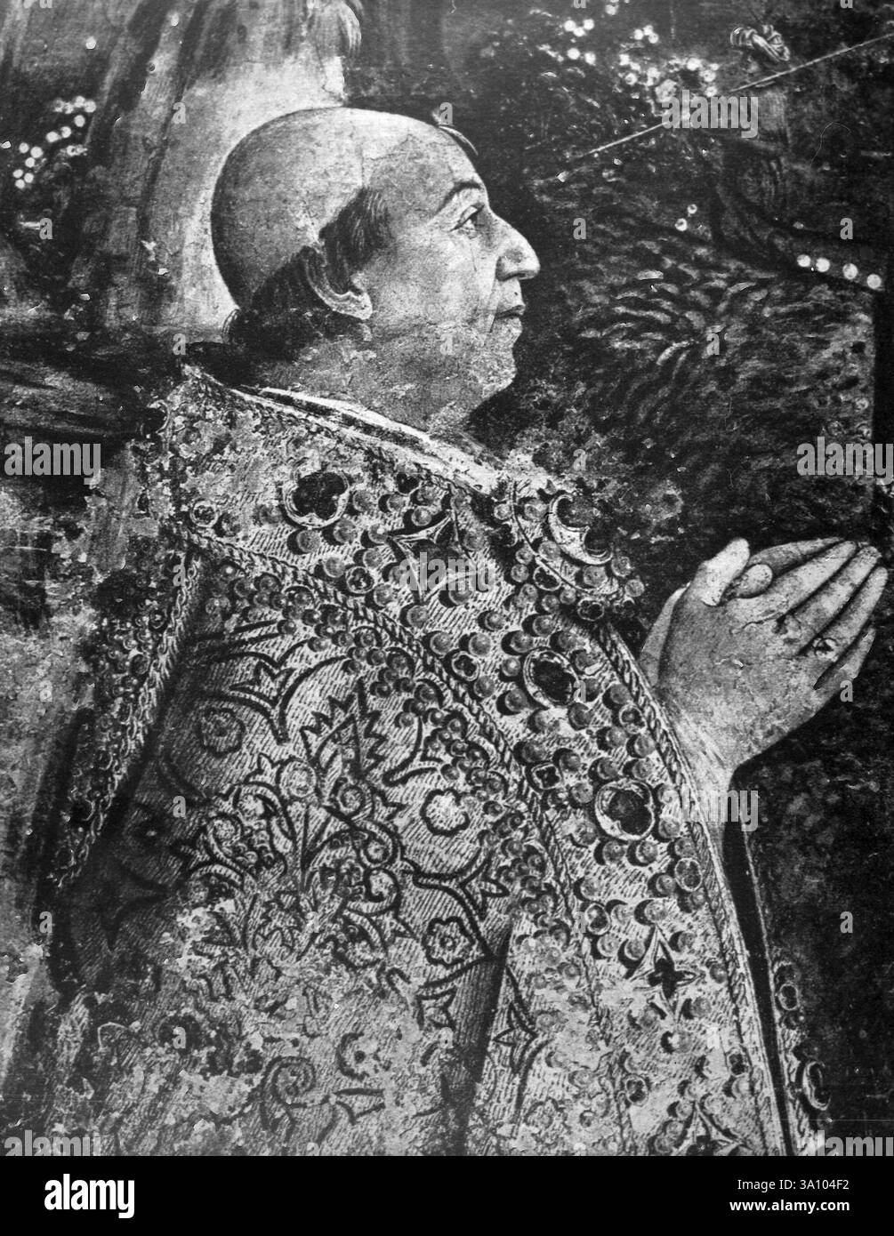 Portrait du pape Alexandre VI Borgia, peinture des années 1500 Banque D'Images