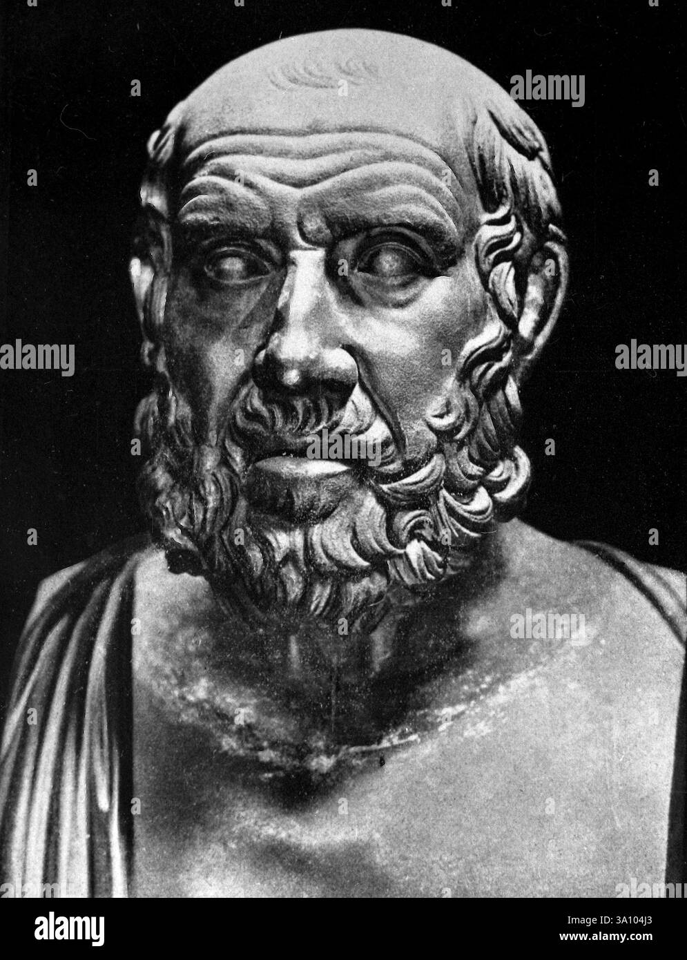 Philosophe grec Carneades, buste en marbre, 150 av. J.-C. Banque D'Images