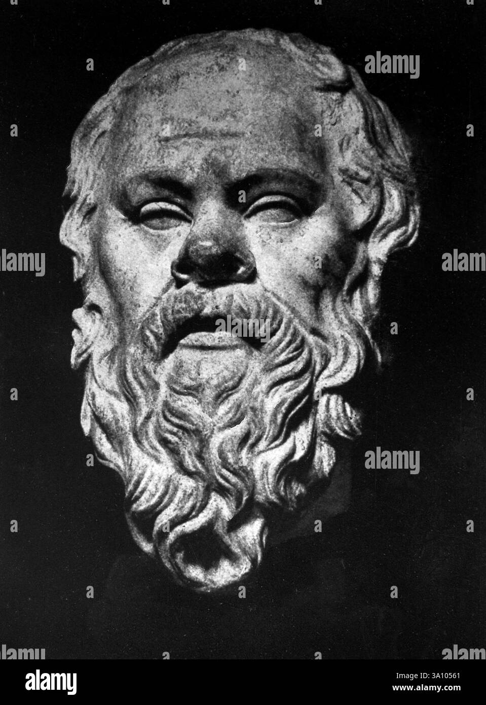 Philosophe grec Socrate, buste en marbre, années 300 av. j.-c. Banque D'Images