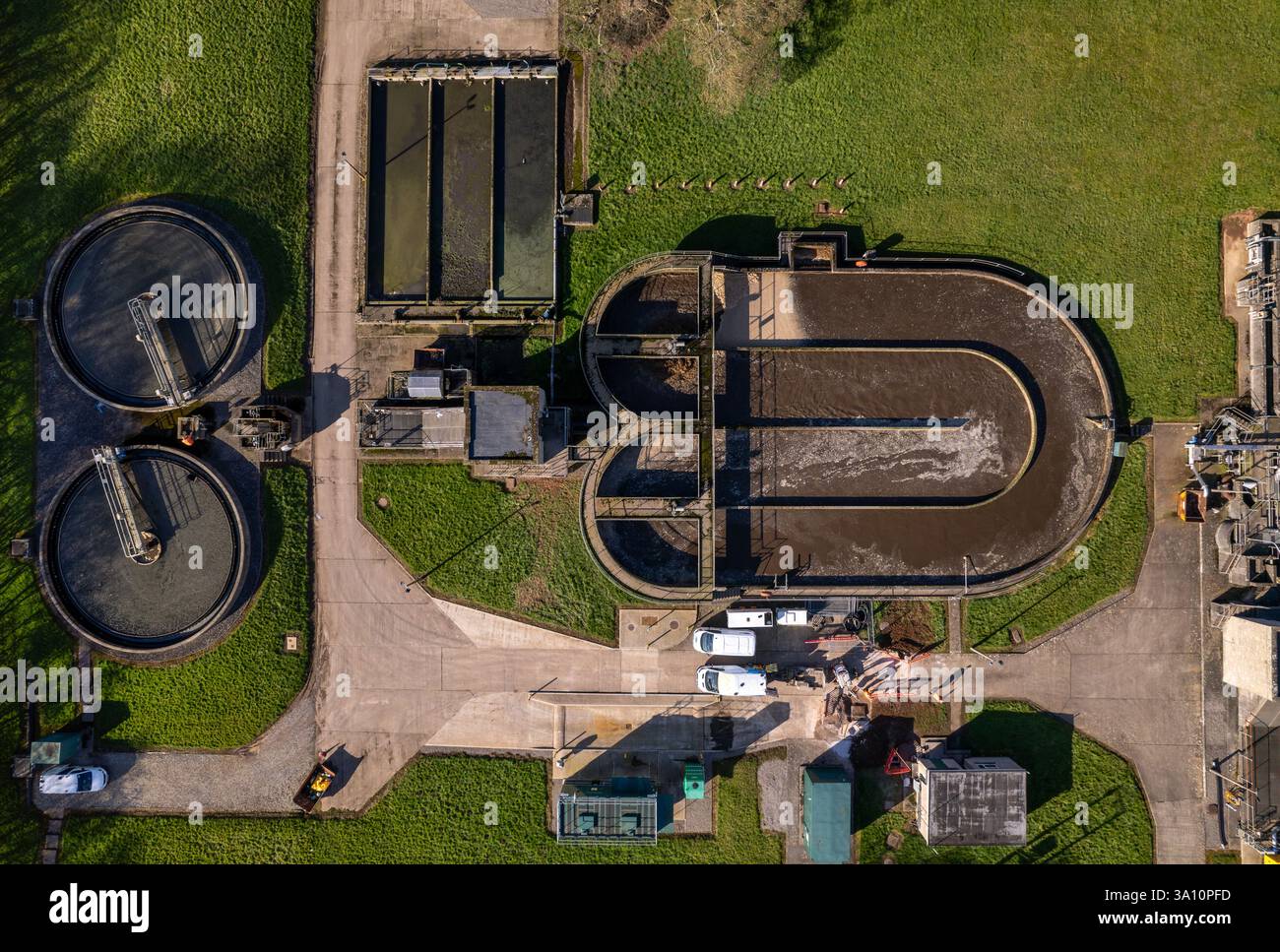 Une usine de traitement de l'eau , Royaume-Uni. Banque D'Images