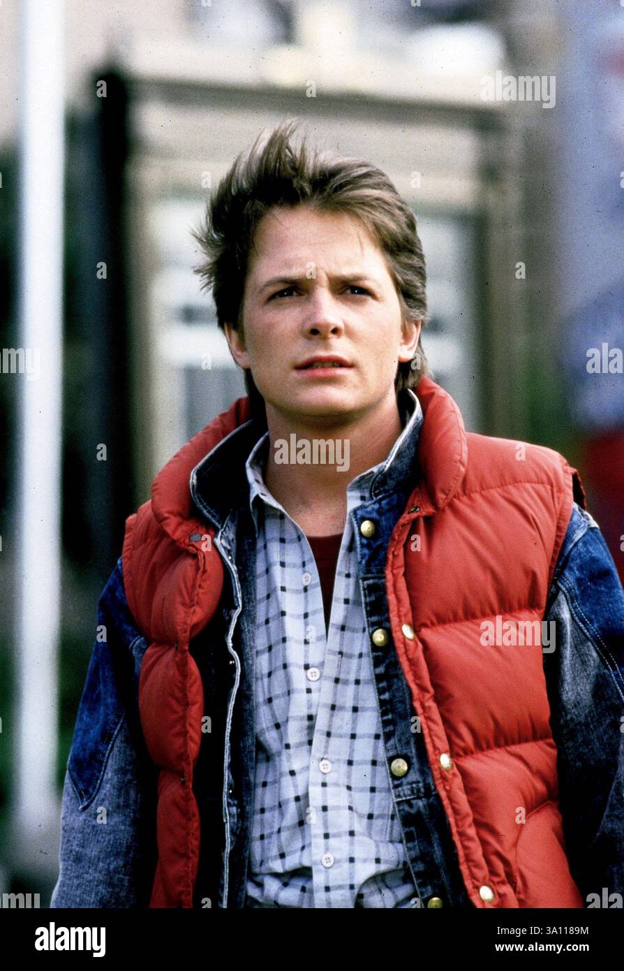 Retour vers le futur 1985 Michael J. Fox Banque D'Images