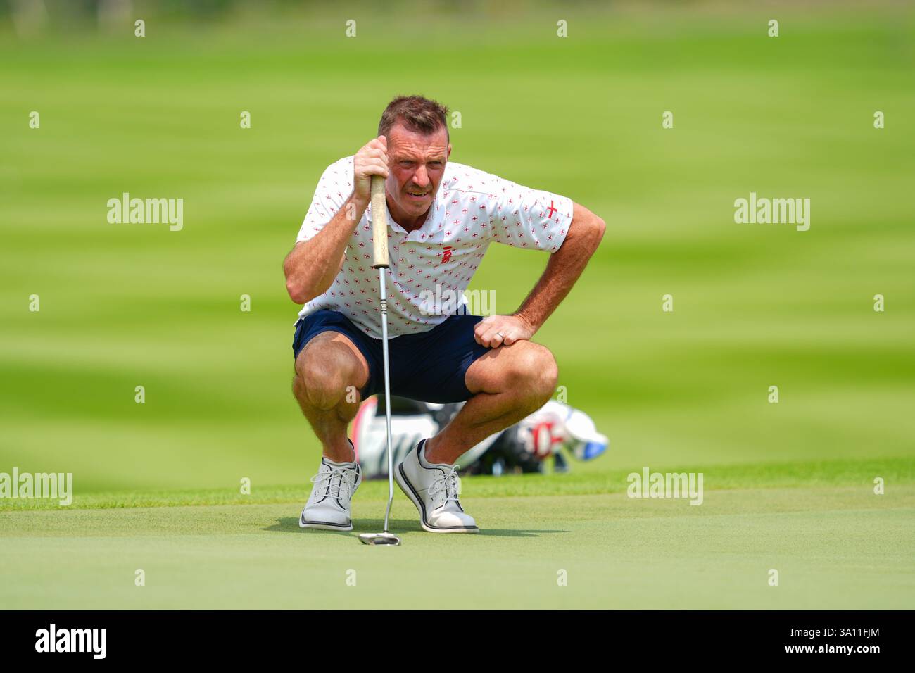 Bangkok, Thaïlande. 01 mars 2025. Lee Sharpe a vu de l'action lors de son match de quatre balles le premier jour du tournoi Reignwood Icons of Football à Bangkok au Robinswood Golf Club. Crédit : SOPA images Limited/Alamy Live News Banque D'Images
