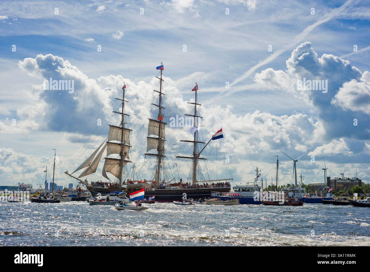 Sail-In Parade, début de l'événement Sail Amsterdam Banque D'Images