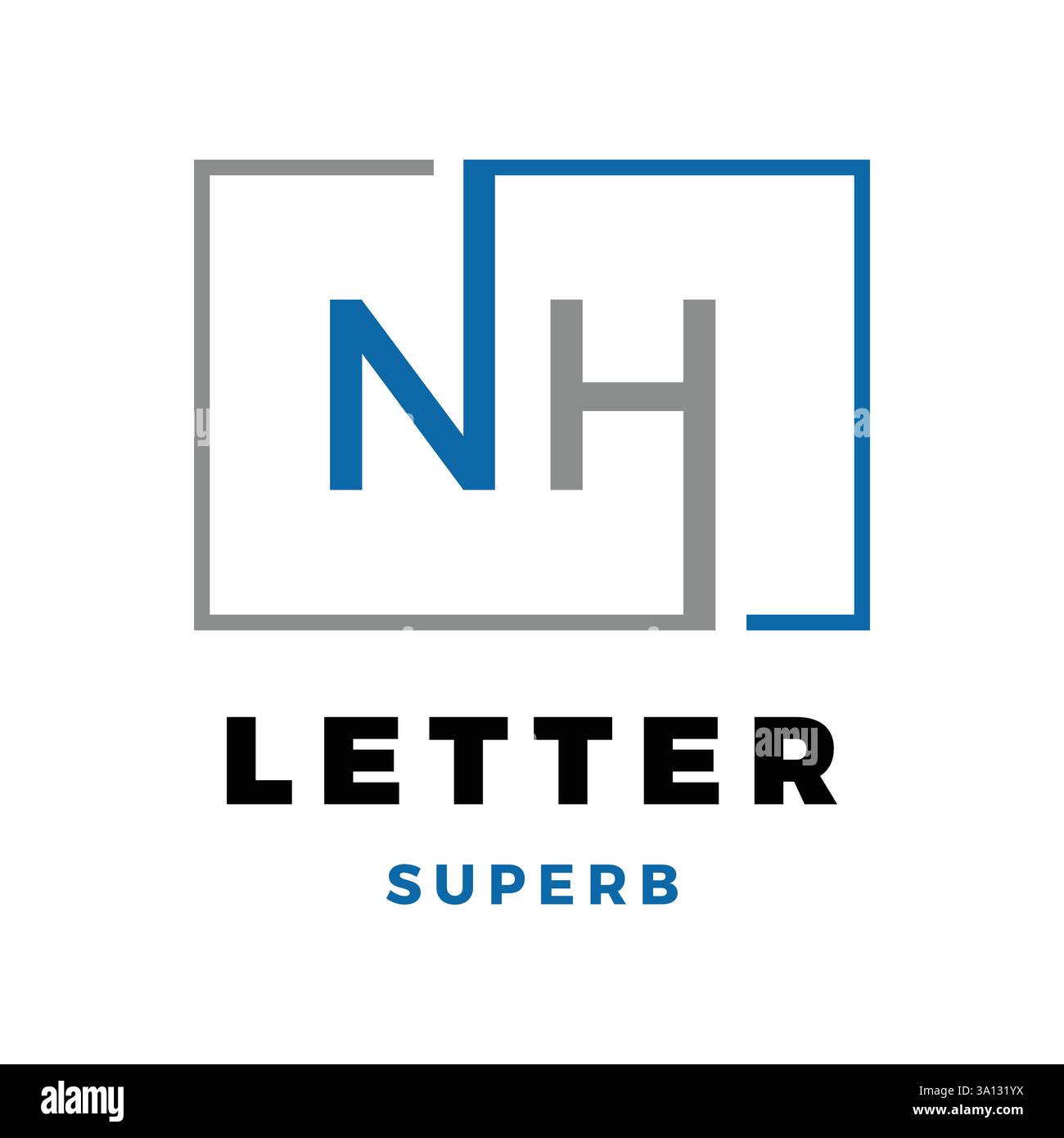 lettre initiale nh icône modèle de conception de logo Illustration de Vecteur