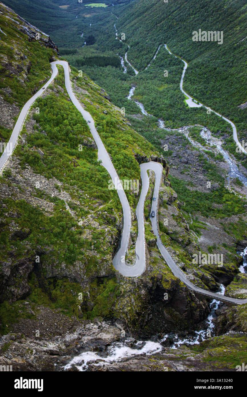 Norvège, plus OG Romsdal, Rauma, Troll Path ou Trollstigen Banque D'Images