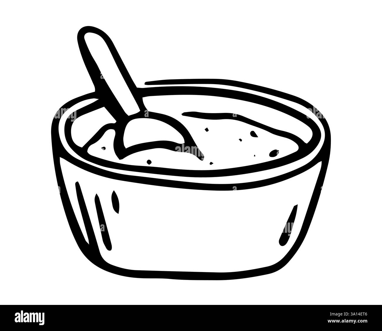 Bol alimentaire illustration vectorielle sur fond isolé Illustration de Vecteur