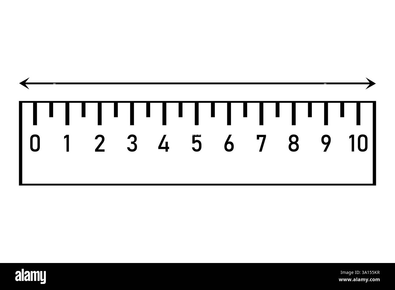 Icône de règle de mesure. Outil Echelle numérique. Symbole indicateur de longueur. Illustration vectorielle. Illustration de Vecteur