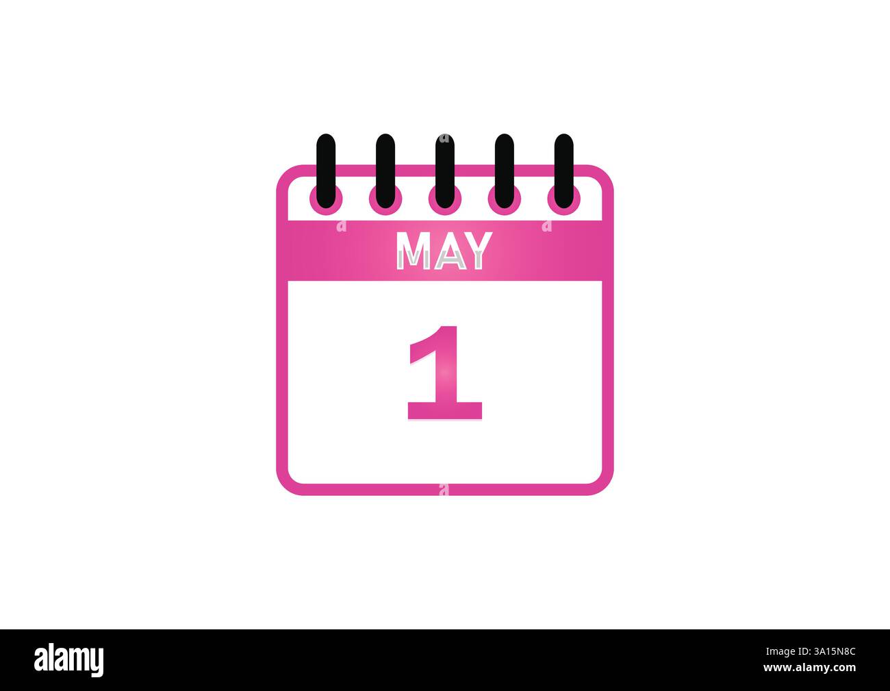 Icône du calendrier du 1er mai – Fête du travail, Journée internationale des travailleurs, symbole du 1er mai Illustration de Vecteur